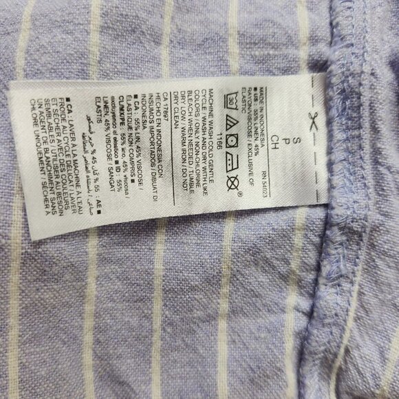 Old Navy Women's Size Small Striped Purple White Cami Jumpsuit Linen Blend - Picture 8 of 8